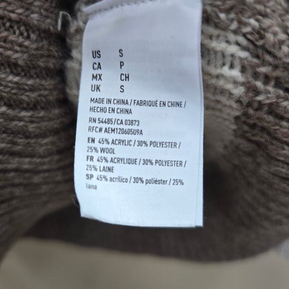 American Eagle Women's Aztec Wool Blend Knit Sweater Long Sleeve Size Small - Picture 5 of 6